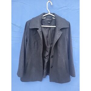 London Fog Wool Blend Peacoat Size PL Petite Large‎